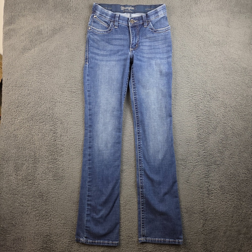 Wrangler Willow Jeans Women's 26x33 Ultimate Riding Blue Denim Pants Stretch
